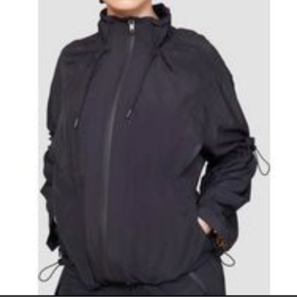 Jacket Coat 3.1 Phillip Lim Cinched ruched tiered sleeves Anorak Black size SP - Picture 8 of 8